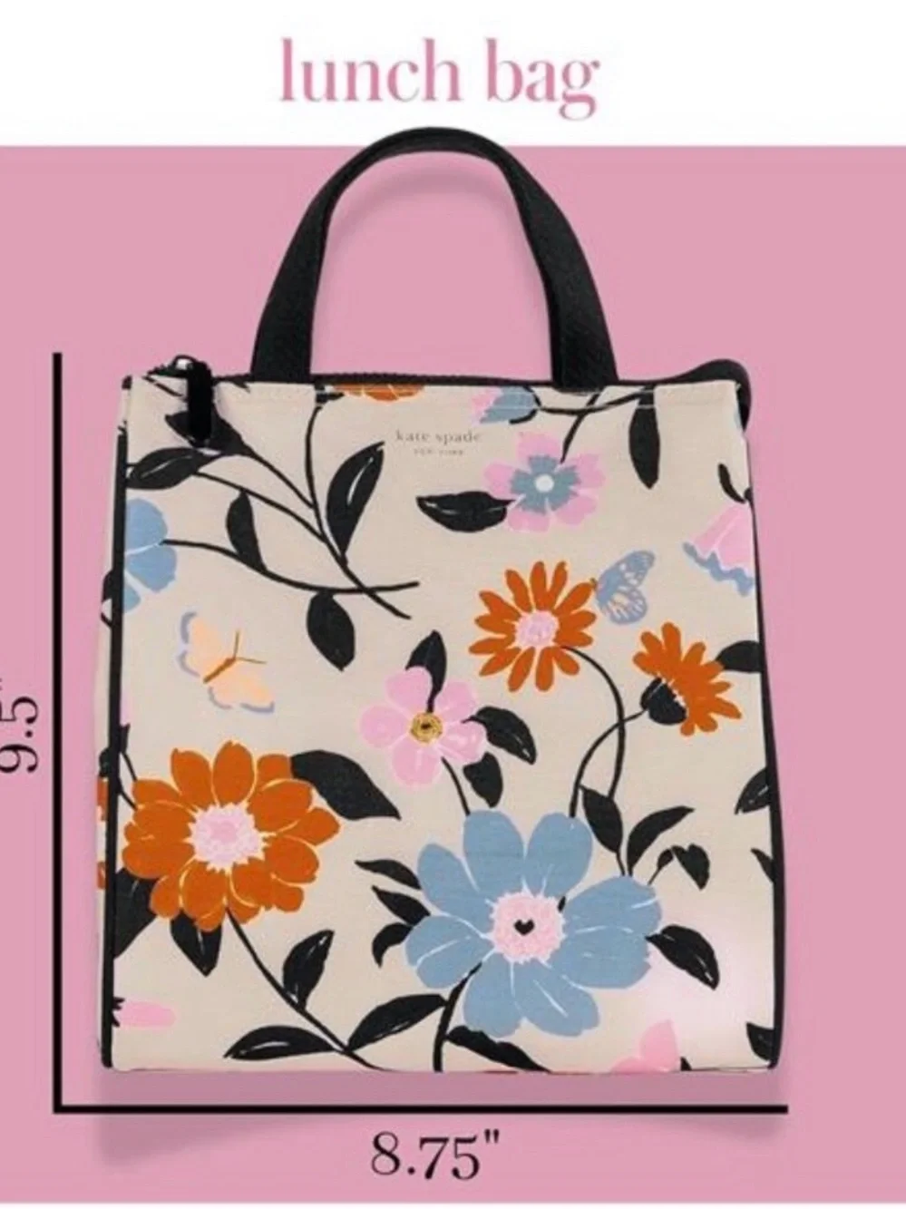 Kate Spade Floral Insulated Lunch Tote + container